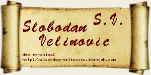 Slobodan Velinović vizit kartica